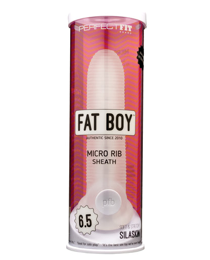 Perfect Fit Perfect Fit Fat Boy Micro Ribbed Sheath 6.5" - Clear