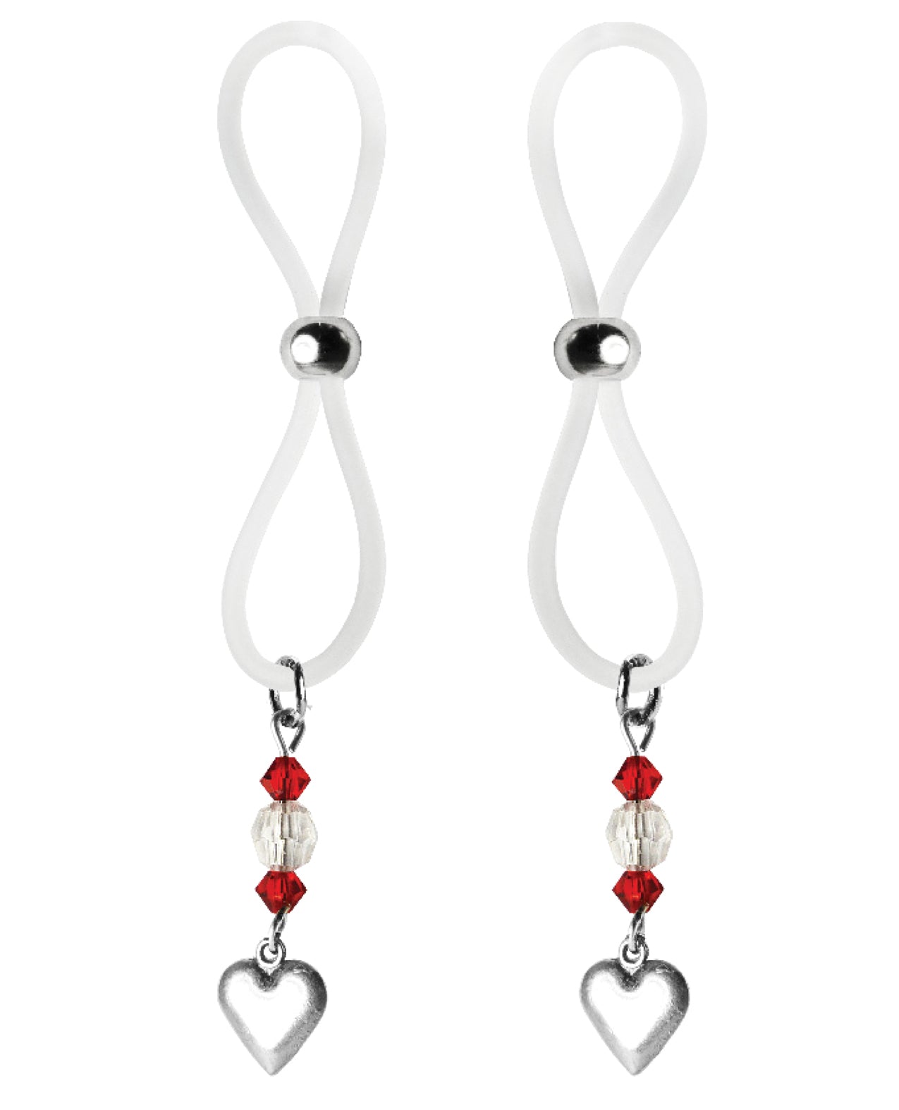 Bijoux de Nip Bijoux de Nip Nipple Halos Heart Charm - Red/Clear - Image 2