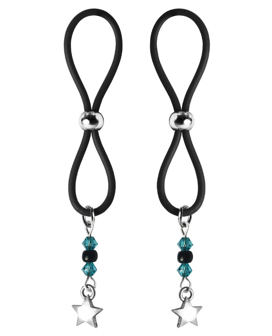 Bijoux de Nip Bijoux de Nip Nipple Halos Star Charm - Turquoise/Black - Image 2
