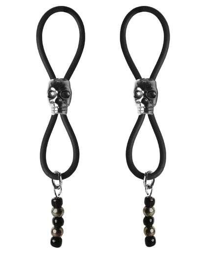 Bijoux de Nip Bijoux de Nip Nipple Halos Black Skull Slider - Black/Silver - Image 2