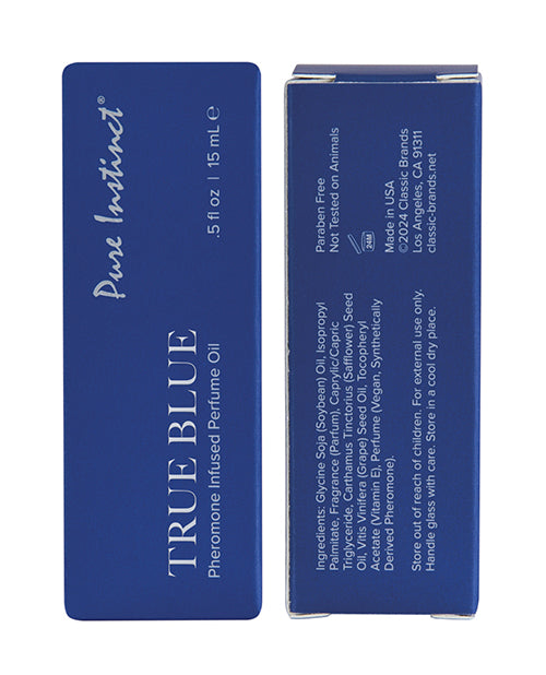 Pure Instinct Pheromone Perfume Oil w/Dripper - 15 ml True Blue