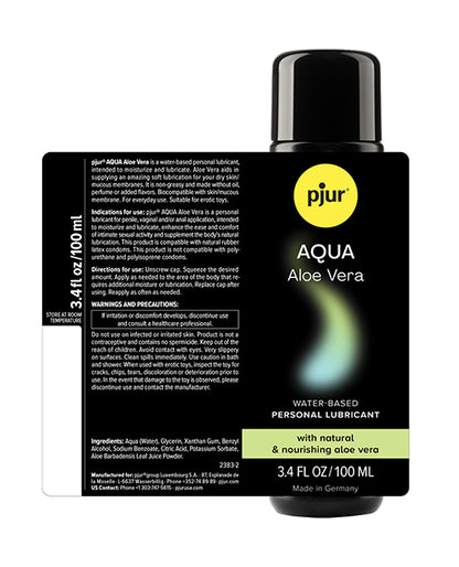 Pjur Aqua Pjur Aqua Aloe Vera Water Based Personal Lubricant - 100 ml Bottle - Image 2