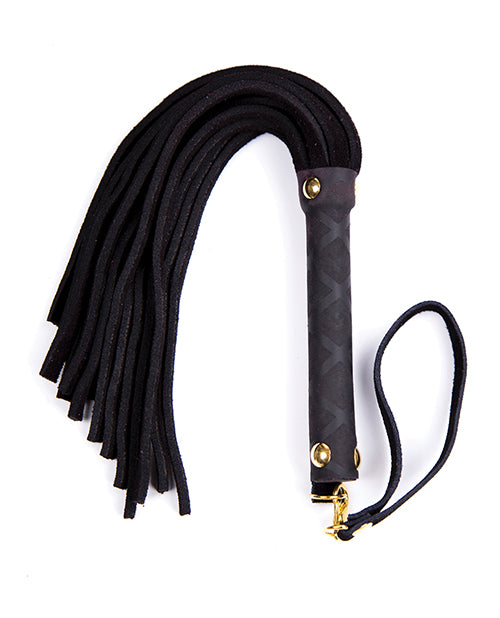 Plesur Mini Leather Flogger - Black