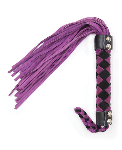 Plesur Plesur 15" Leather Flogger - Purple - Image 2
