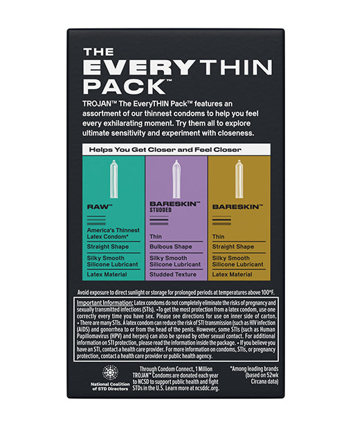 Trojan Trojan BareSkin EveryTHIN Condoms - Variety Pack of 10 - Image 4