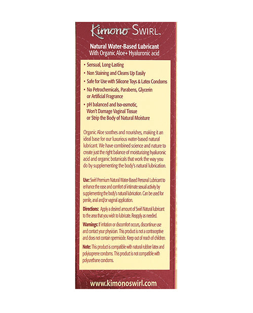 Kimono Swirl Natural Lubricant - 3.4 oz Pump