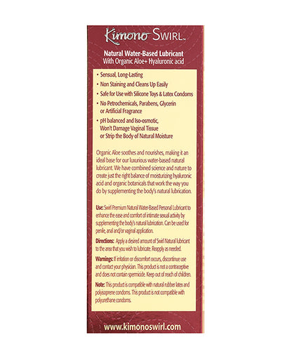 Kimono Swirl Natural Lubricant - 3.4 oz Pump