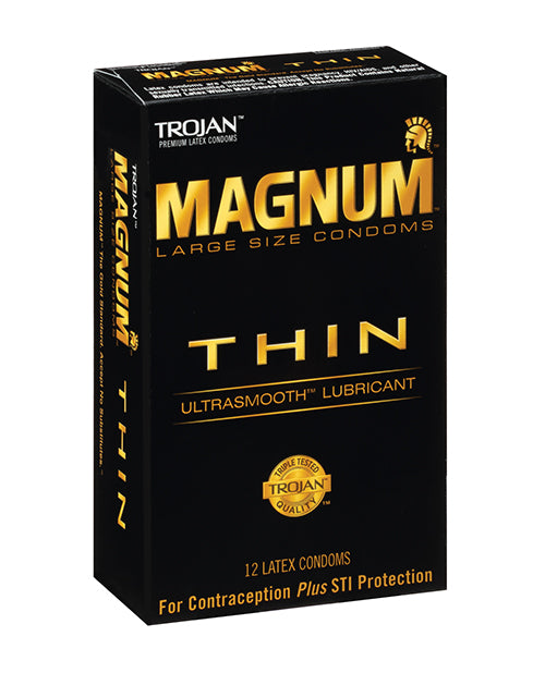 Trojan Magnum Thin Condoms - Pack of 12