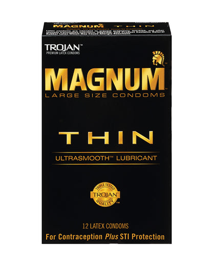 Trojan Magnum Thin Condoms - Pack of 12
