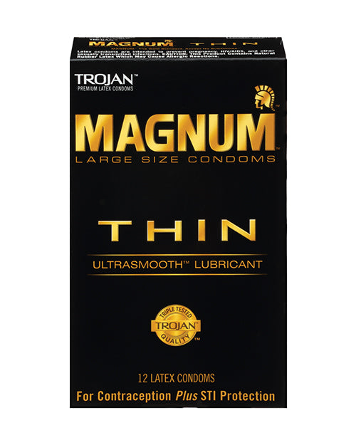 Trojan Magnum Thin Condoms - Pack of 12