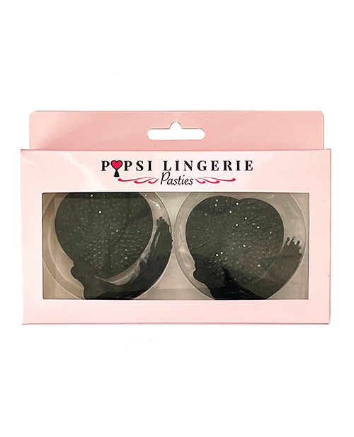 Popsi Lingerie Diamond Reusable Tassel Pasties - Black O/S - Image 2