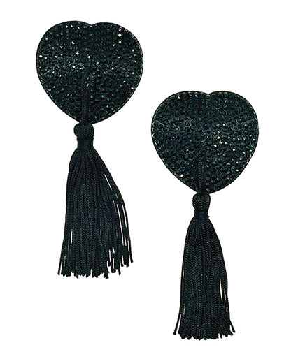 Popsi Lingerie Diamond Reusable Tassel Pasties - Black O/S