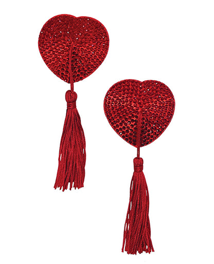 Popsi Lingerie Diamond Reuseable Tassel Pasties - Red O/S