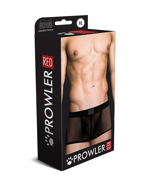 Prowler RED Fishnet Ass-less Trunk - Black XL
