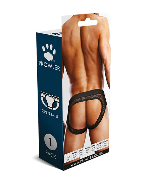 Prowler Lace Open Back Brief - Black LG