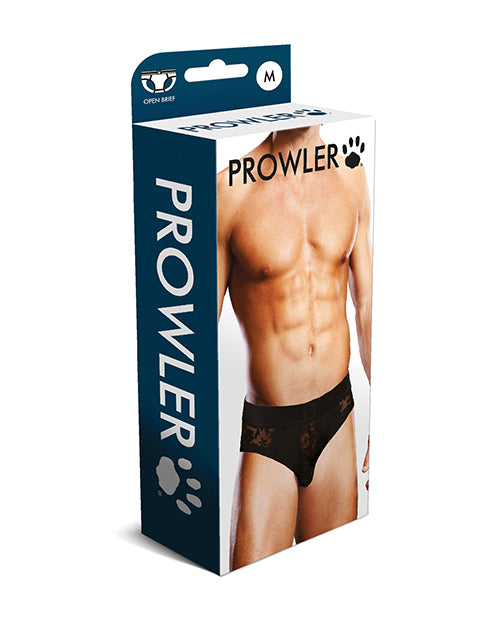 Prowler Lace Open Back Brief - Black MD