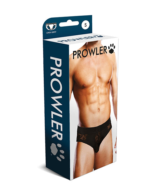 Prowler Lace Open Back Brief - Black SM
