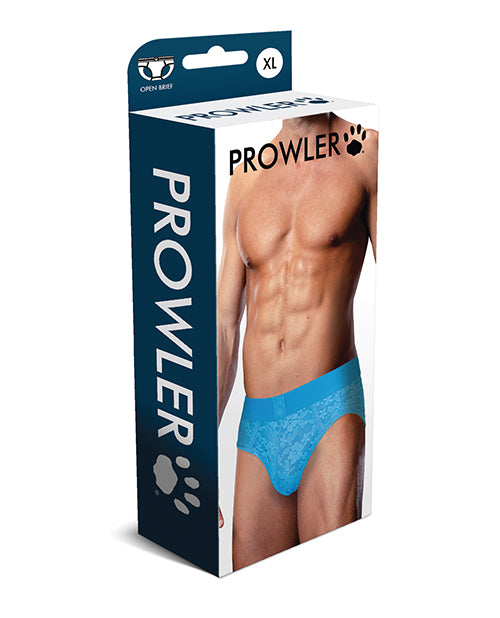 Prowler Lace Open Back Brief - Blue XL
