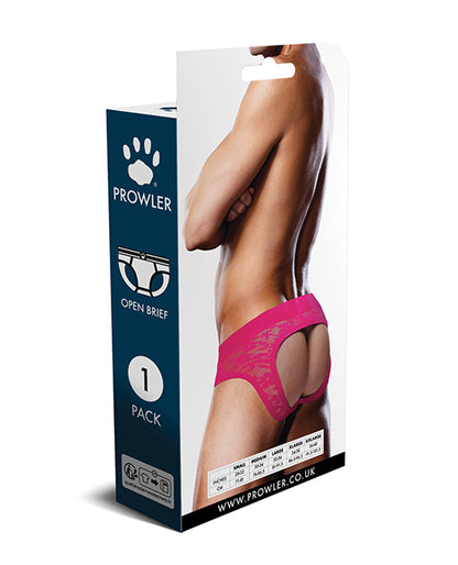 Prowler Lace Open Back Brief - Pink XL
