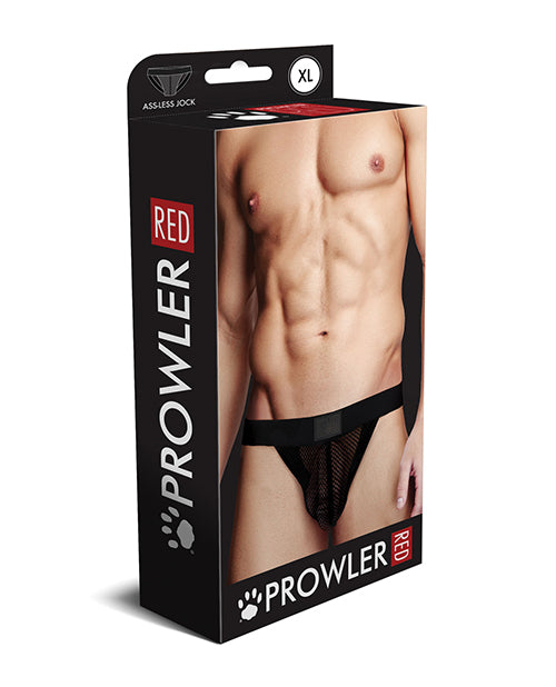 Prowler RED Fishnet Ass-less Jock - Black XL