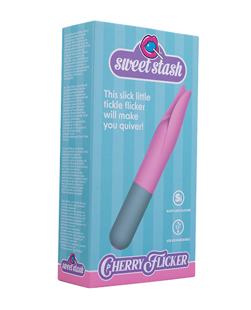 Rock Candy Cherry Flicker Clit Tickler - Pink/Grey