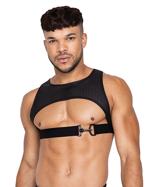 Master Harness w/Hook & Ring Closure Black LG