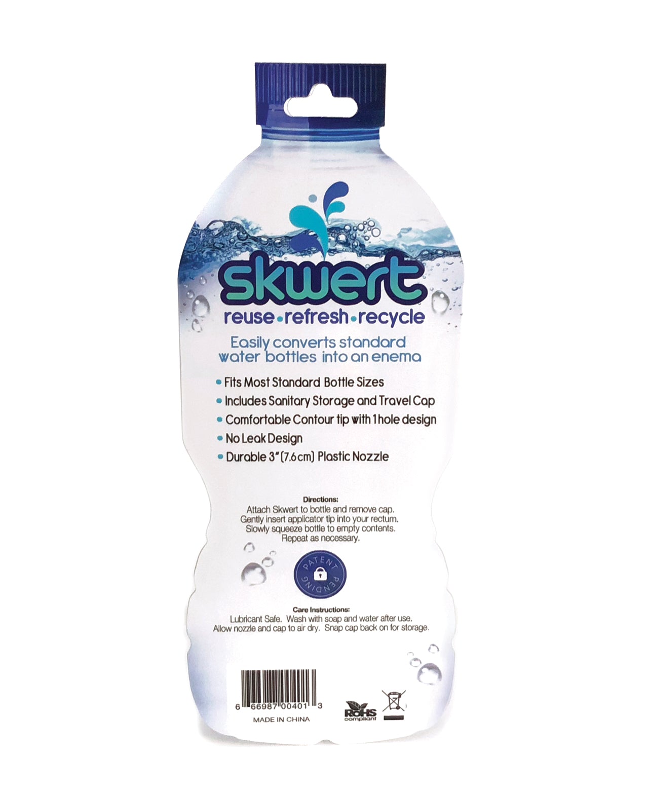 Skwert Water Bottle Enema - Blue