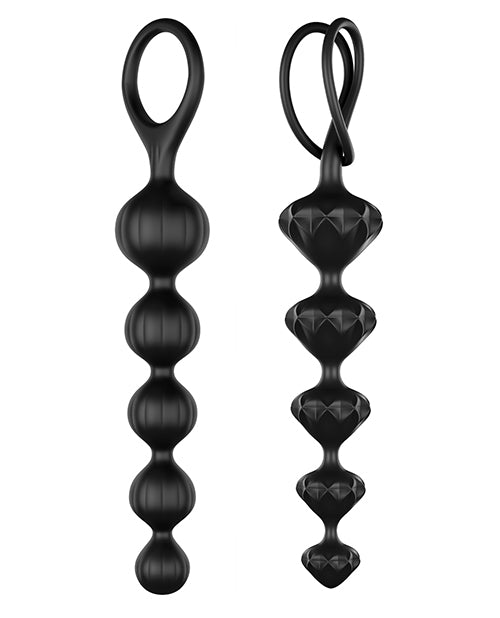 Satisfyer Love Beads Soft Silicone Beads -  Set of 2 Black