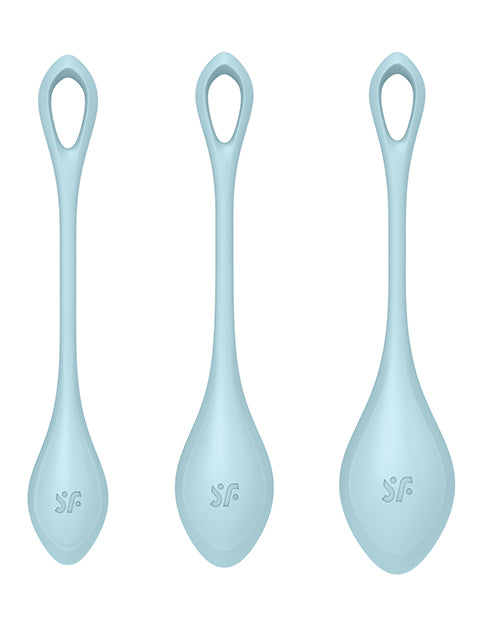 Satisfyer Yoni Power 2 Balls Training Set - Light Blue