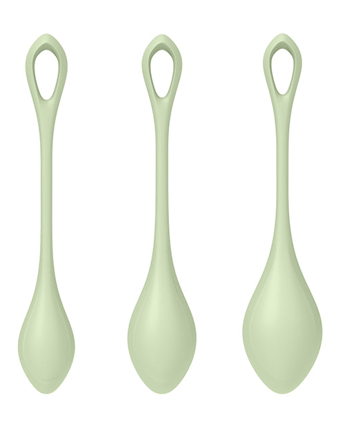 Satisfyer Yoni Power 2 Balls Training Set - Light Green