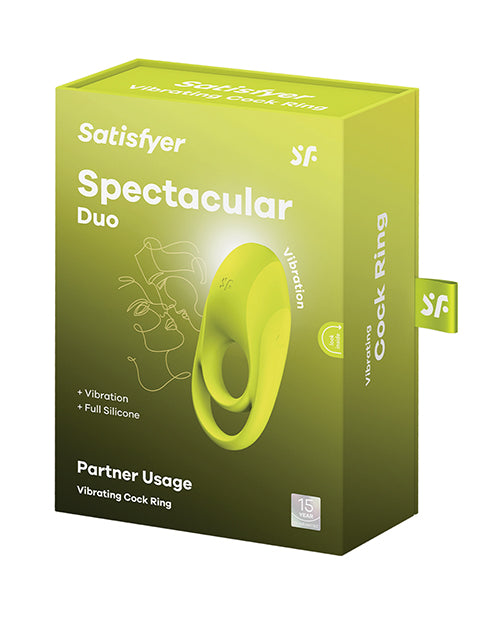 Satisfyer Spectacular Duo Ring Vibrator - Lime Green