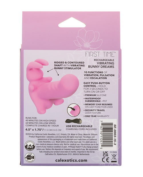 First Time Rechargeable Vibrating Bunny Dreams - Pink