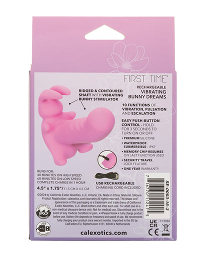 First Time Rechargeable Vibrating Bunny Dreams - Pink