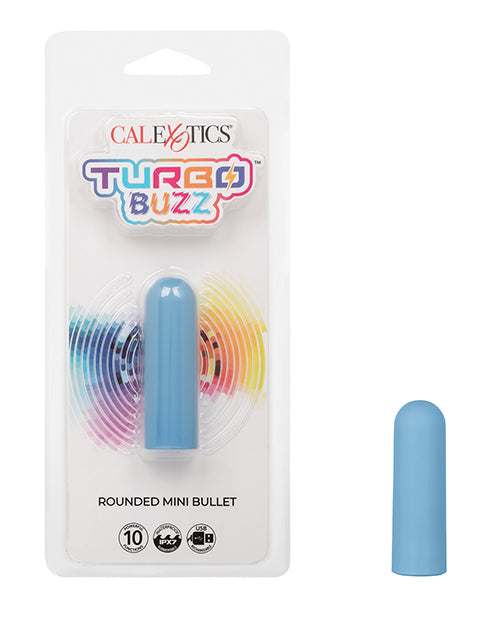 Turbo Buzz Rounded Mini Bullet Stimulator - Blue