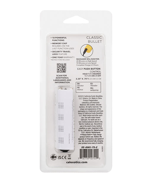 Turbo Buzz Classic Bullet Stimulator - Yellow