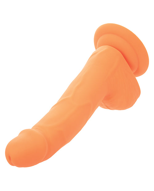 Silicone Studs Neon 6" Dildo - Orange