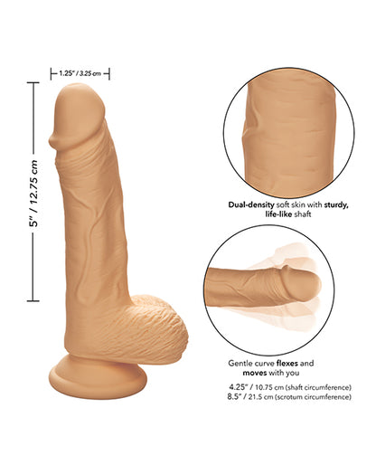 Studs Dual Density Silicone 5" Dildo - Ivory