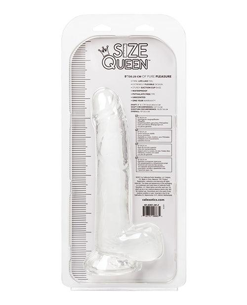 Size Queen 8" Dildo - Clear