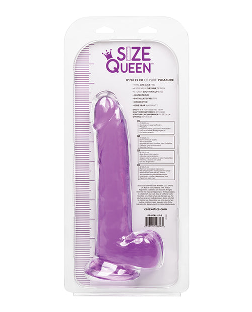 Size Queen 8" Dildo - Purple