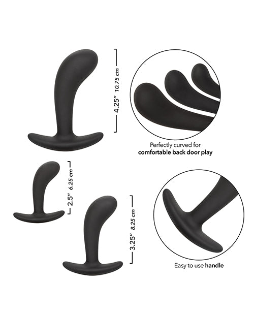 Silicone Anal Training Prostate Kit - Black