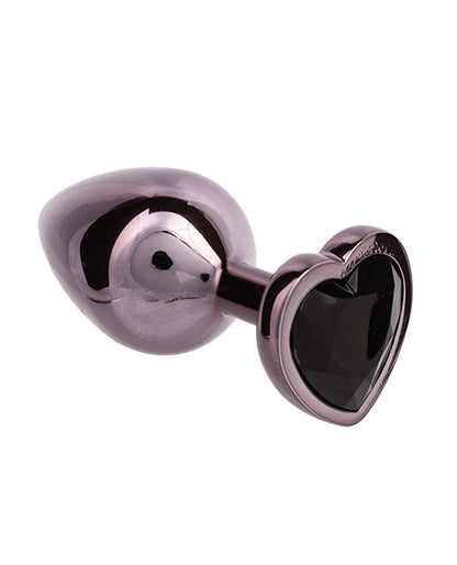 Jewel Jewel Black Diamond Heart Butt Plug - Large, Black - Image 4