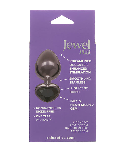 Jewel Jewel Black Diamond Heart Butt Plug - Large, Black - Image 6