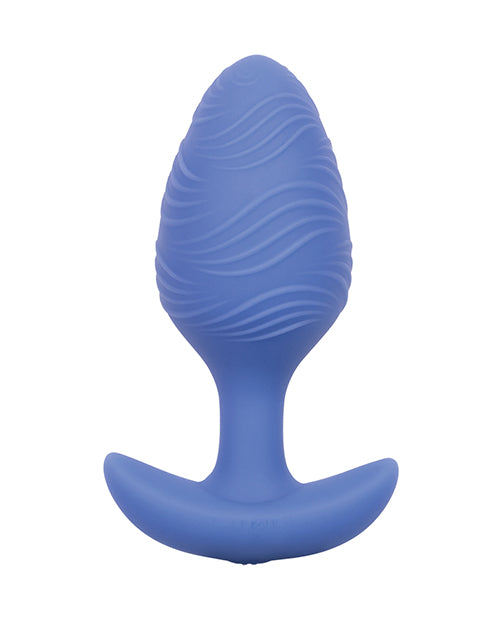 Cheeky Glow in the Dark Vibrating Butt Plug - Large Blue
