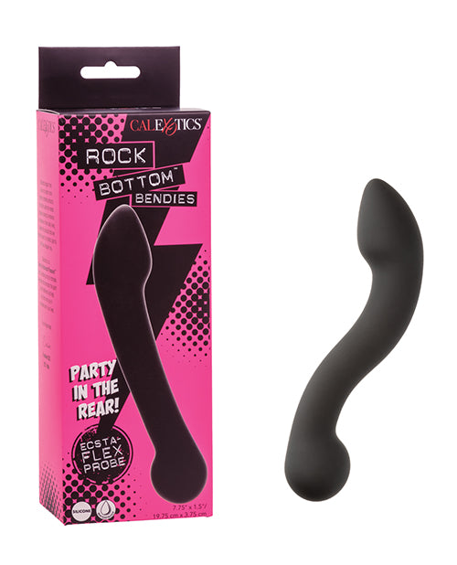 Rock Bottom Bendies Bendy Ecsta-Flex Dual Ended Anal Probe - Black