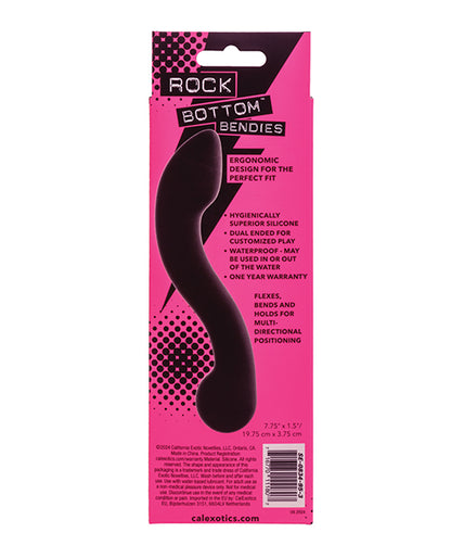 Rock Bottom Bendies Bendy Ecsta-Flex Dual Ended Anal Probe - Black