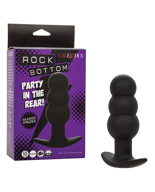 Rock Bottom Tap Beaded Anal Probe - Black