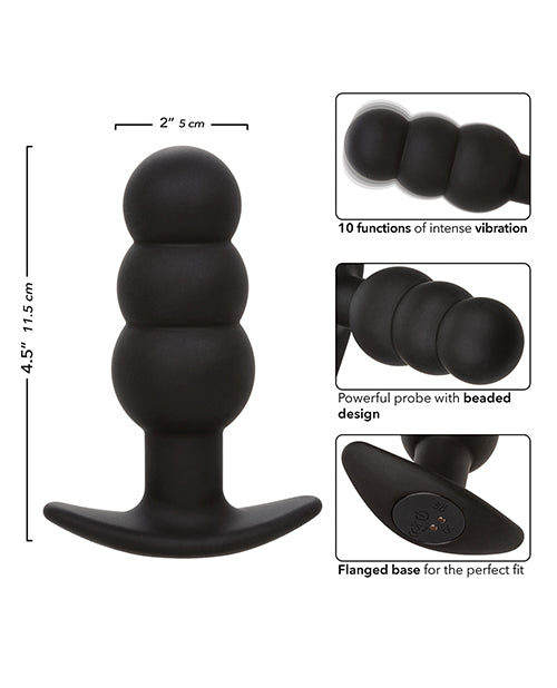 Rock Bottom Beaded Anal Probe - Black