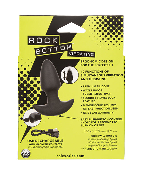 Rock Bottom Thrusting Anal Probe - Black
