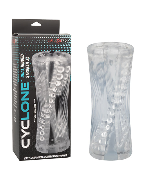 Cyclone Dual Ribbed Stroker XL - Clear