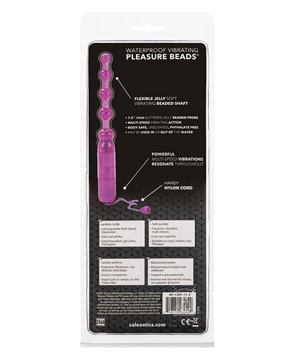 Vibrating Pleasure Beads Waterproof - Purple
